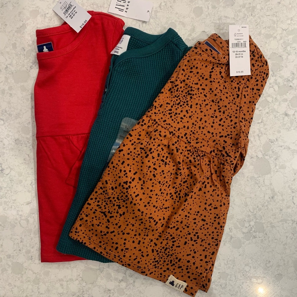 Brand new with tags from BabyGAP! Long sleeve. Size 12-18 mo.